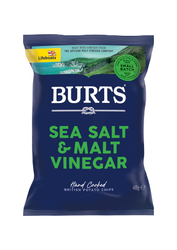 Picture of Burts Crisps Sea Salt & Malt Vinegar 40g