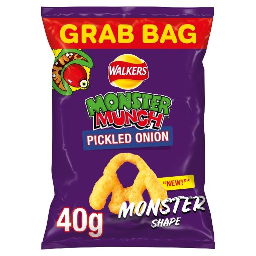 Picture of Walkers Monster Munch Pickled Onion Snacks 40g