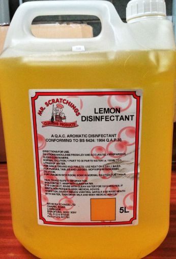 Picture of Mr Scratchings Disinfectant Lemon Fragrance (1 x 5L)