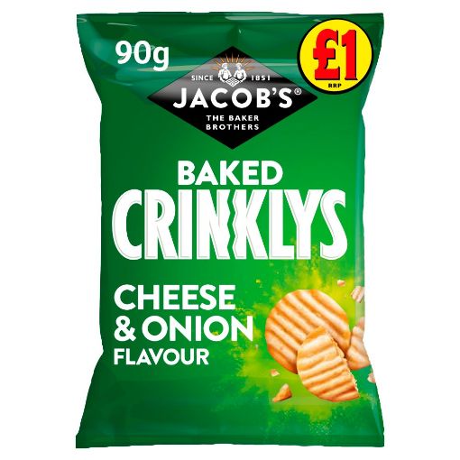 Picture of Jacobs Cheddars Cheese & Onion - £1 PM 90g