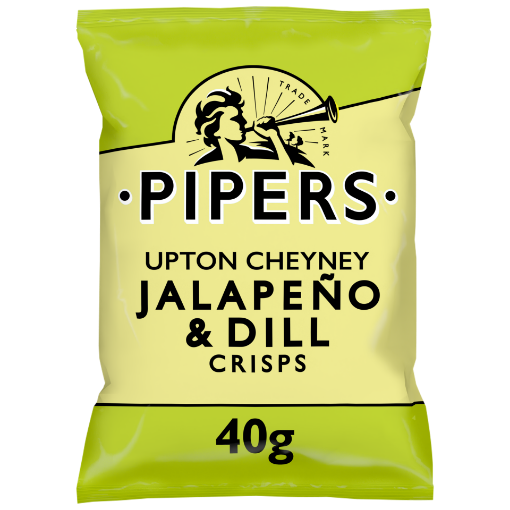 Picture of Pipers Upton Cheney Jalepeño & Dill Crisps 40 x 40g