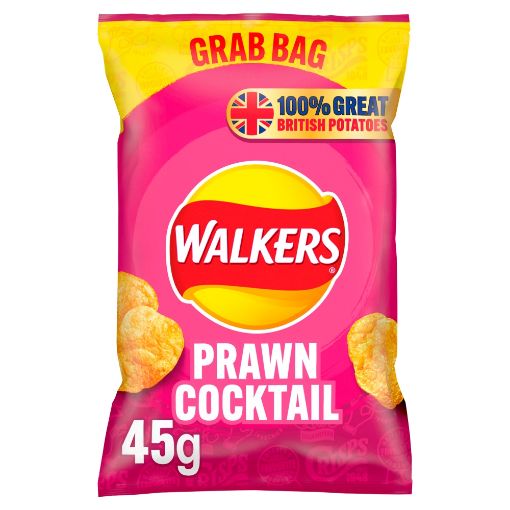 Picture of Walkers Prawn Cocktail Crisps Grab Bag 45g