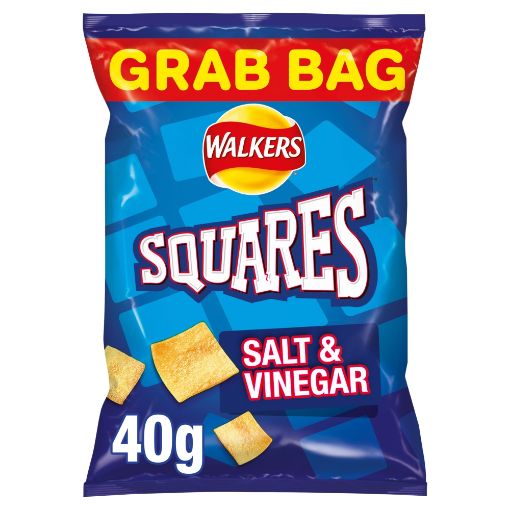 Picture of Walkers Squares Grab Bag Salt & Vinegar 40g