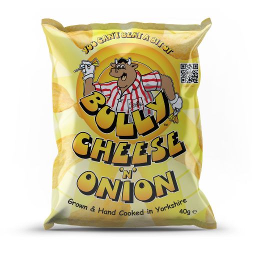 Picture of Bully Crisps  Cheese & Onion 40g