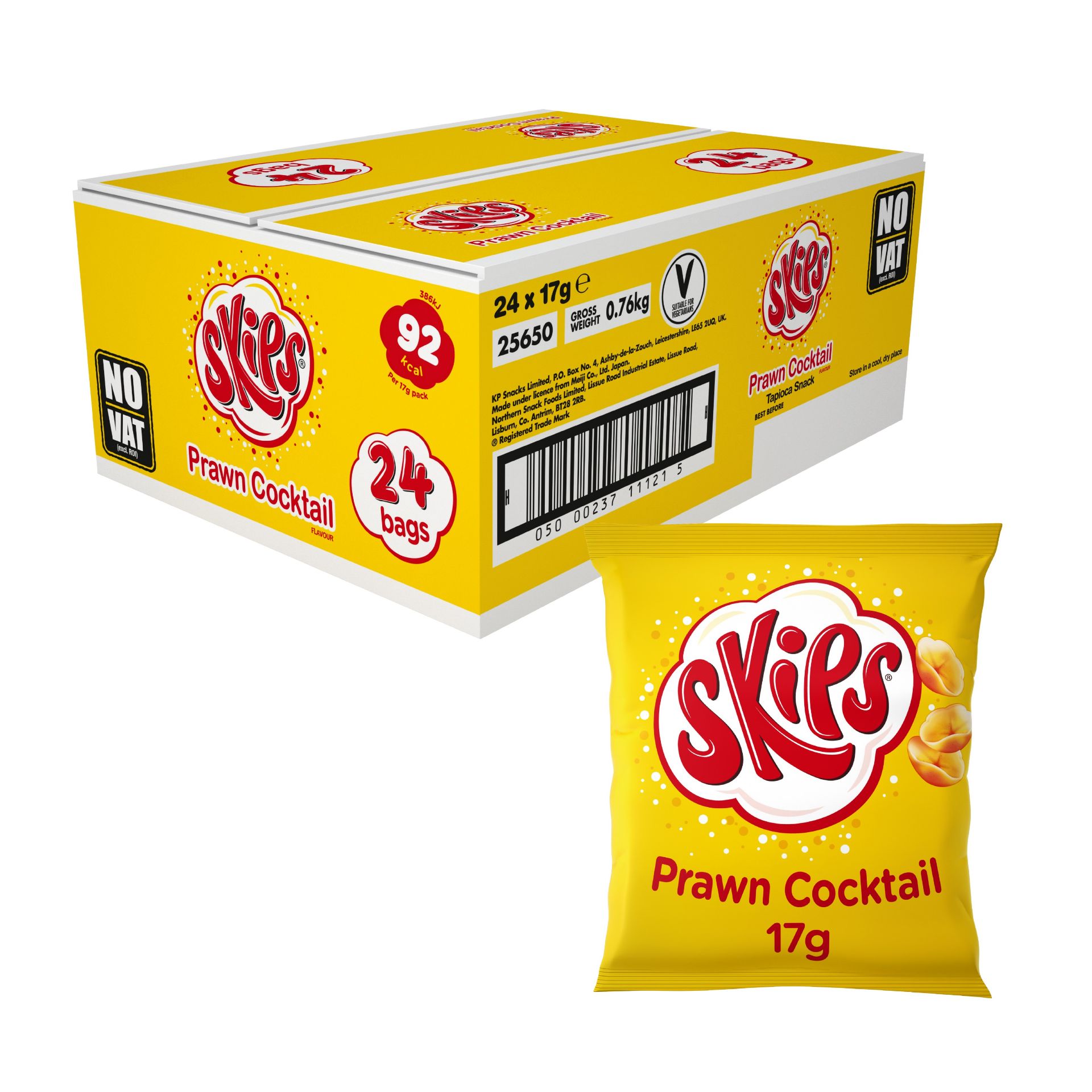 Mr Scratchings. Skips Prawn Cocktail 24 x 17g